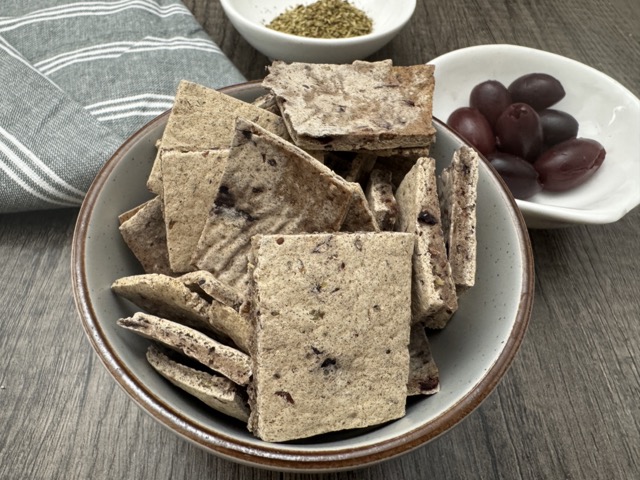 Olive Herb Buckwheat Crackers